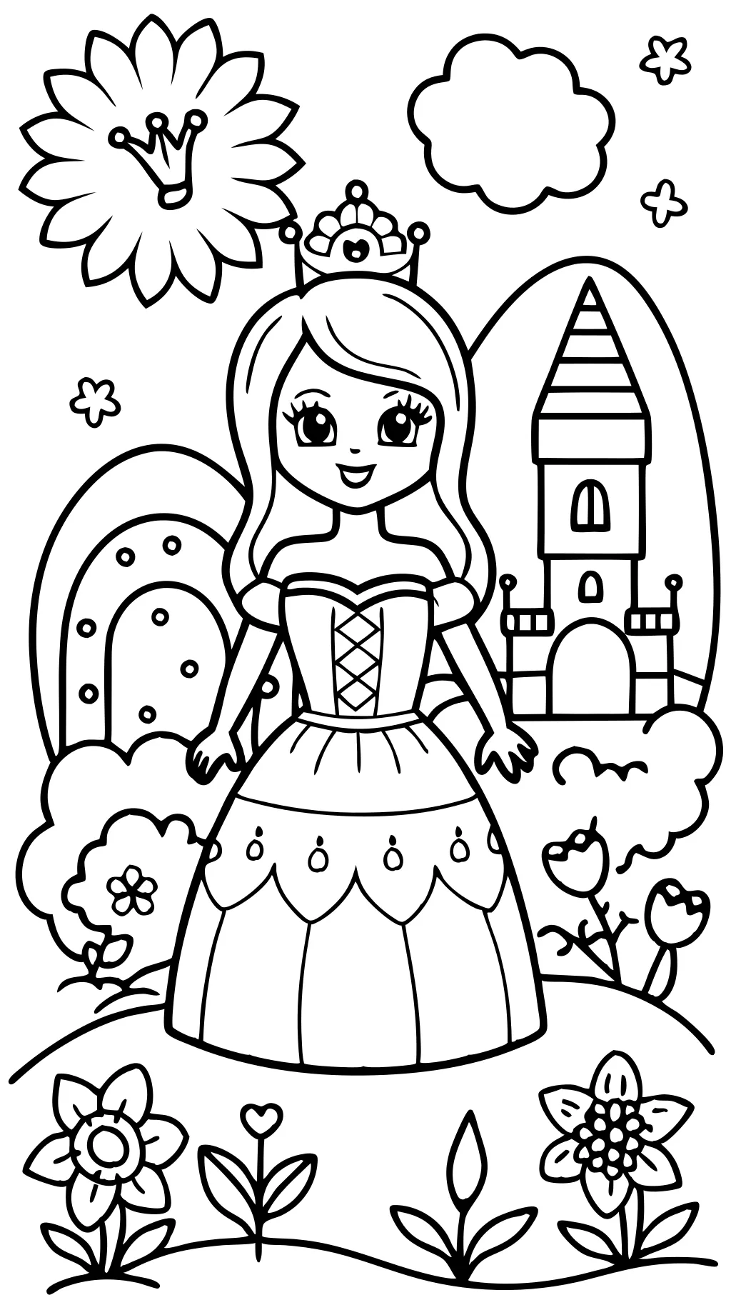 coloriage imprimable de Barbie